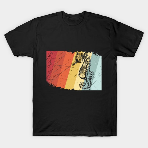 Seahorse retro T-Shirt by Franja